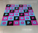 kids rollable custom printed flooring trade show flooring event floors K&S International fun game board flooring