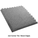 K&S International Flooring, Interlocking Tile Floor, Bevel Transition Edge